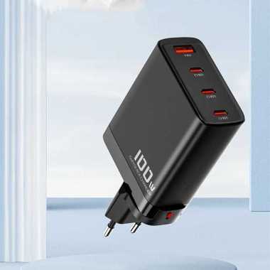 Toocki Kepala Charger USB Fast Charging Multi Port QC 3.0 PD GaN 100W