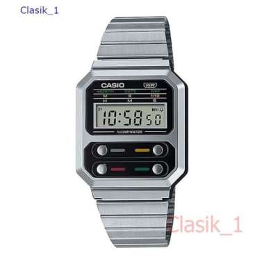 Original 100%!! CASIO A100WE-1ADF Jam Tangan Unisex Digital