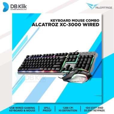 Keyboard Mouse Combo Alcatroz XC-3000 Wired 1200CPI - Alcatroz XC3000