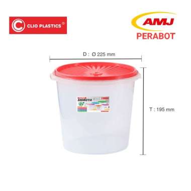 CLIO Toples Makanan Toples Bulat Plastik 5 Liter