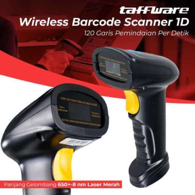 Wireless Barcode Scanner Pemindai Kode Batang 1D YK-W910 Printer Scanner Kasir Alat Qr Scener Mesin 