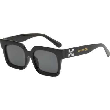 Guten Inc - Kacamata Hitam Sunglasses Frame Tebal Vintage Mode 5235 BLACK