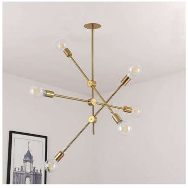 FL 218 LAMPU GANTUNG GOLD TANGKAI VINTAGE MODERN MINIMALIS GOLD