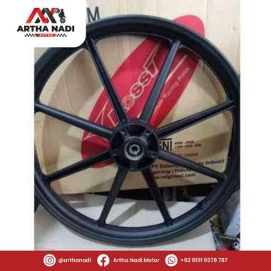 Velg Rossi Supra X Lubang Cakram 5 Palang 8 Putih Hitam Hitam - Kharisma/SX 125