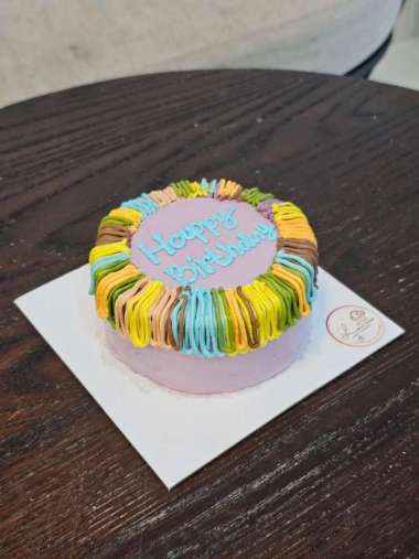 Korean Cake Viral Cake Birthday Butterfly Colorful cake ColourFull D12