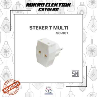 Steker T Multi colokan CAHAYA SC-307 SAMBUNGAN COLOKAN TIGA