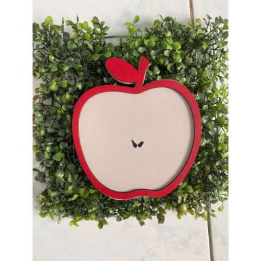 hiasan dinding buah-buahan satuan kayu lucu unik murah termurah Apel