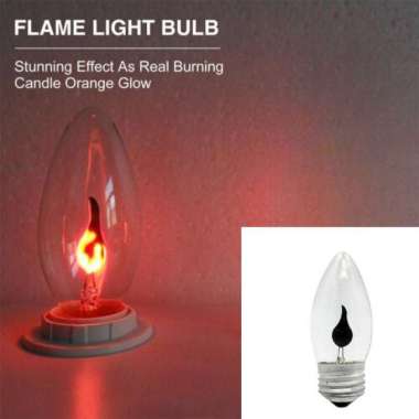 OMEGA Lampu Bohlam LED Api Flickering Candle Light E27 Orange 3W