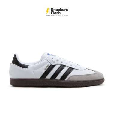 Sepatu Sneakers Pria ADIDAS SAMBA OG WHITE BLACK GUM - B75806 42.5