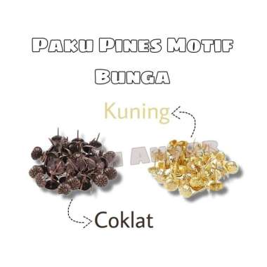 1 BKS 50 PCS Paku Payung Paku Pines Motif Bunga ecer PAKU PINES KUNING