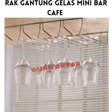 Rak Gantung Gelas Mini Bar Cafe Kitchen Set 2 3 Baris Twin Bukan Vitco 3 Baris