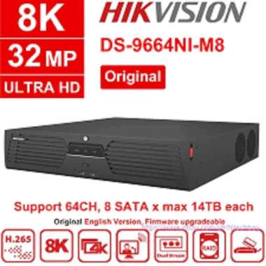 NVR 64 channel 8 slot hdd HIKVISION DS-9664NI-M8