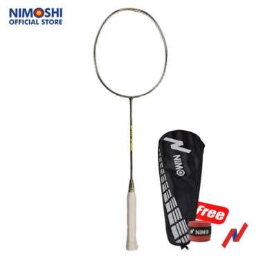 NIMO Raket Badminton SPACE-X 100 Silver + GRATIS Tas + Grip TERJAMIN