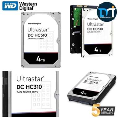 WD Ultrastar DC HC310 4TB I 6TB HGST - Data Center HDD Server 3.5" Inc Multivariasi Multicolor