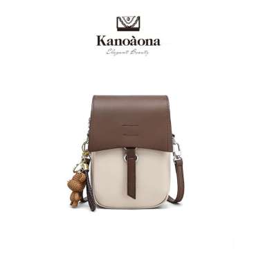 Tas Selempang Tas Wanita Cowhide Tas Handphone Terbaru Tas Ponsel Wanita OL-02 by KANOAONA Coffee+Wh