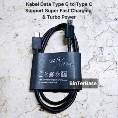 Kabel data Samsung S22 Type C to type-c Fast Charging cable charger Ori ada grafir diujung kepalanya