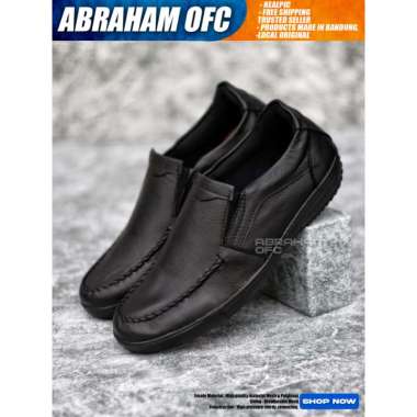 SPV WILD Sepatu Formal Pantofel Pria Kulit Asli 38 HITAM