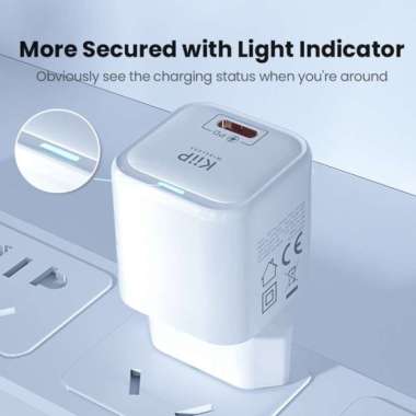 KiiP GAN33WC Mini Adaptor Charger Gan 33W USB-C PD Fast Charger