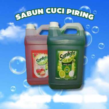 SUNLIGHT KEMASAN 5 LITER TERMURAH/SABUN CUCI PIRING 5L/ANEKA JENIS AROMA SUNLIGHT STROWBERRY