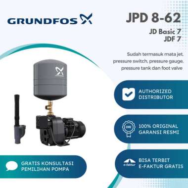 Pompa Air Jet Pump Grundfos 50 Meter JPD 8-62 PT-V