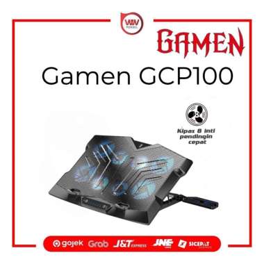 Gamen GCP100/GCP310 Cooling Pad Kipas 2 Inti 100 Level Fan Speed 3900 RPM GCP100 Black