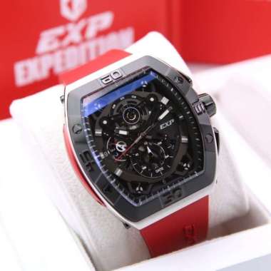 JAM TANGAN PRIA EXPEDITION EXP 6800 / EXP6800 BLACK RED SILVER ORIGINA