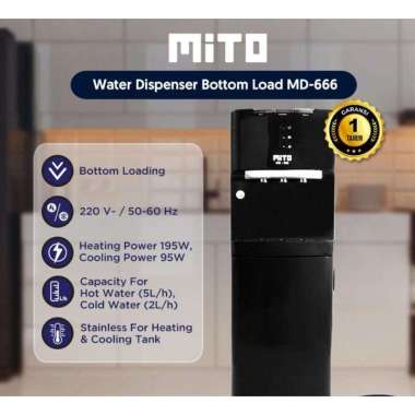 MITO Dispenser Galon Bawah MD 666 - Dispenser 3 Kran Mito MD 666