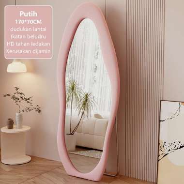 RM Kaca Cermin Full Body Cermin Standing Cermi Merah Muda/170*70CM