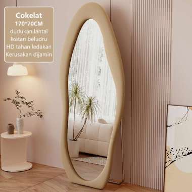 RM Kaca Cermin Full Body Cermin Standing Cermi Cokelat/170*70CM