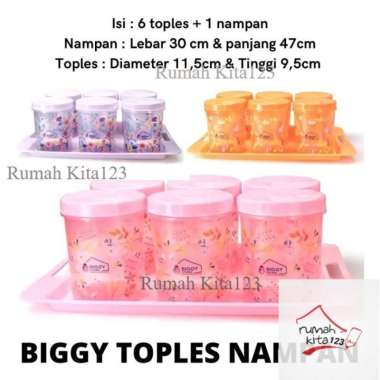 Toples Set Biggy Nampan Tuscany Isi 6 Pcs / Toples Kue Lebaran