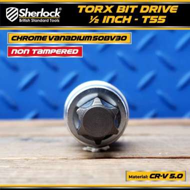 Sherlock Mata Kunci Sok Bintang Drive 1/2 " inch Torx Bit T55