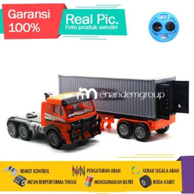 MAINAN MOBIL REMOT KONTROL RC TRUK KONTAINER TRAILER SUPER JUMBO Orange