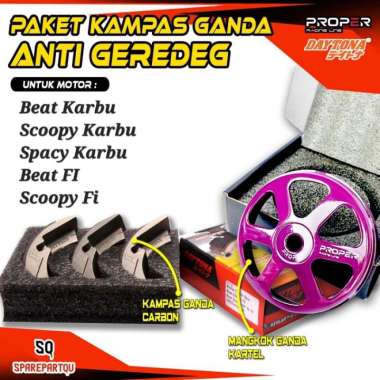 Paket Kampas Ganda + Mangkok Beat Scoopy Karbu / FI Stater Kasar