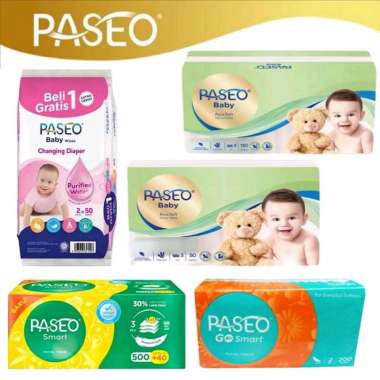Paseo Baby Tissue Bayi 50s 130s | Paseo Baby Wipes 50s | Paseo Smart 540s | Paseo Go Smart 200s - Ti