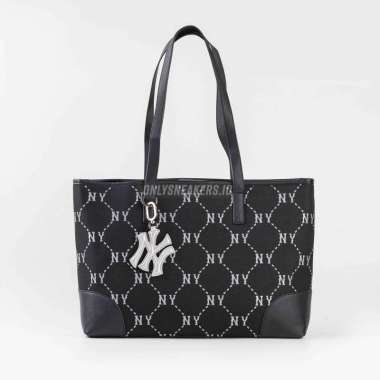 MLB NEW YORK YANKEES DIA MONOGRAM JACQUARD LARGE TOTE BAG BLACK (100% AUTHENTIC)
