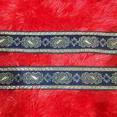 Renda Batik Baju Koko Biru Dongker