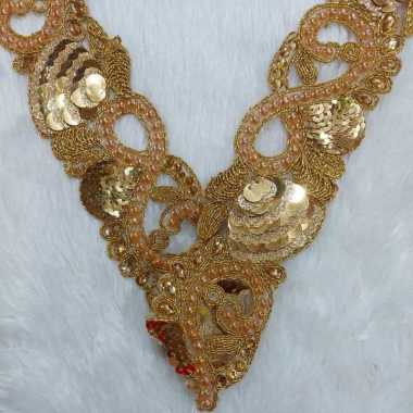 Renda India Payet Gold MEWAH PER 50 CM