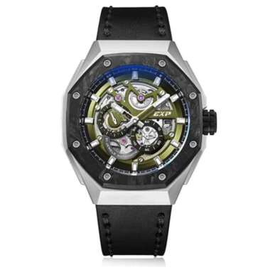 Jam Tangan Pria Expedition E6818 Automatic Titanium Limited Edition Silver Green