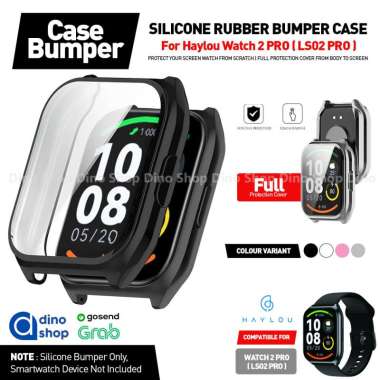 TPU Rubber Soft Case For HAYLOU WATCH 2 PRO / LS02 PRO Bumper Casing Screen Protector BLACK