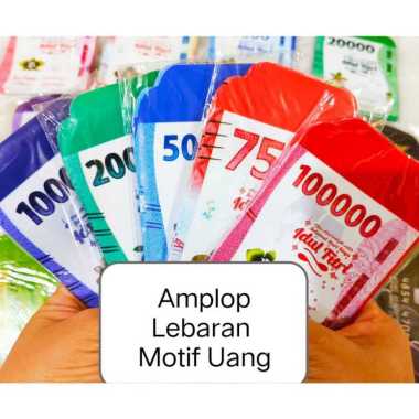 Amplop Lebaran Uang Viral isi 10 lembar/ ADA HARGA GROSIR / Amplop Lebaran Motif Uang / Amplop Lebar