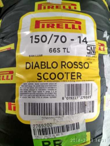 Ban Pirelli Xmax & Aerox Diablo Rosso Scooter 150/70 ring 14