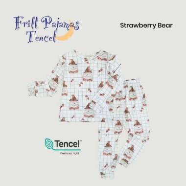 Harlow Kids - Tencel Frill Pajamas / Baju Anak Strawberry Bear L