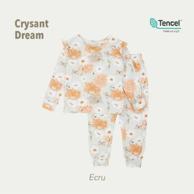 Harlow Kids - Tencel Frill Pajamas / Baju Anak Crysant Ecru S
