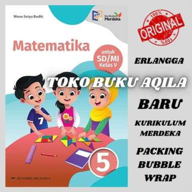 Buku Matematika Kelas 5 SD/MI Erlangga Kurikulum Merdeka Multivariasi Multicolor