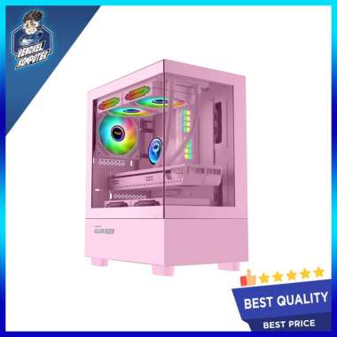 CASING PC ARMAGGEDDON AQUARON DUPLEX INCLUDE 3 FAN RGB PINK