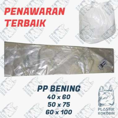 PLASTIK PP BENING 60x100, PLASTIK LAUNDRY, PLASTIK BENING 60x100 (isi 7)