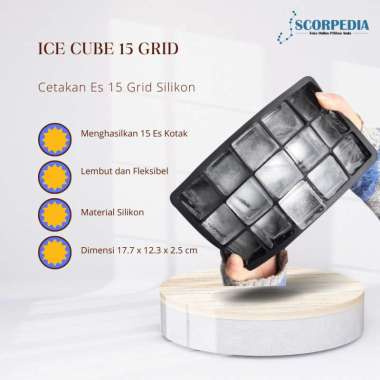 Cetakan Es Batu Silikon 15 Grid