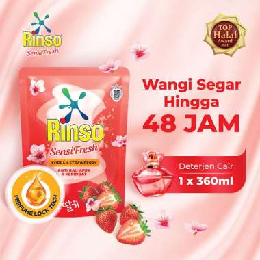 Rinso Sensi Fresh Korean Strawberry Detergent Cair [360 mL]