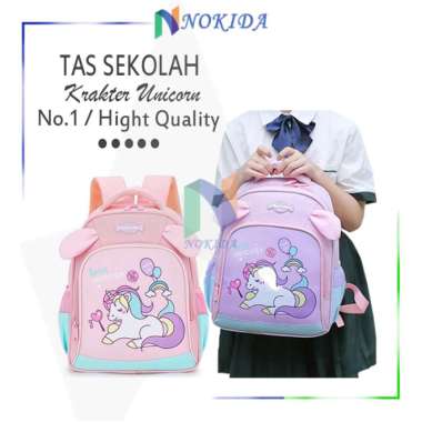 Nokida Ransel Motif Unicorn / Tas Anak Sekolah / Bagpack / Kids Bag / Tas Anak Karakter Unicorn