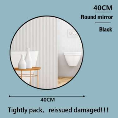 Yup Cermin Aesthetic Minimalis Cermin Gantung Dinding6 Hitam-40cm